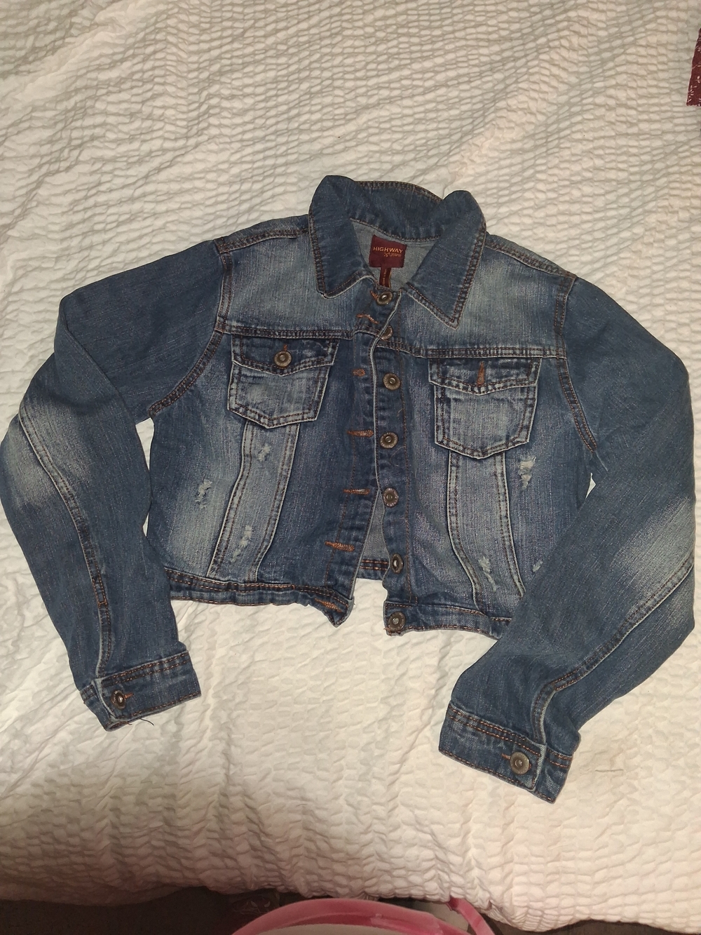 Highway Jeans Distressed Blue Denim Jacket for Kids